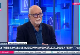 Luis Nunes: Hay posibilidades de que Edmundo González llegue a Perú