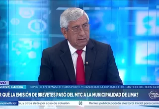 Luis Quispe Candia: Lima Metropolitana era la única región que no emitía brevetes