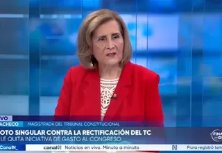 Luz Pacheco sobre voto singular contra precisión del TC que quita iniciativa de gasto al Congreso: No debe haber excepciones