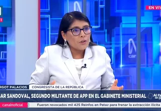 Margot Palacios: Lo que corresponde es vacar a la presidenta Dina Boluarte