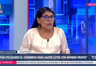 Margot Palacios: Usan el Congreso para hacer leyes con nombre propio