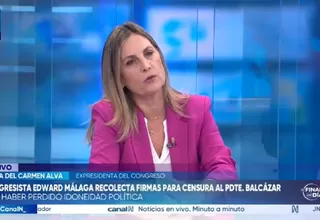 María del Carmen Alva: La candidatura de Roberto Sánchez es antisistema