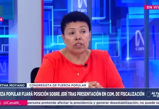 Martha Moyano: No deberíamos llegar al escenario de la censura contra Jerí