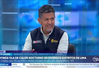 Nelson Quispe: En invierno normal, la temperatura máxima debería ser 19.5°, se ha registrado 28.8°