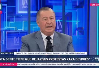 Óscar Valdés: La gente debería dejar sus protestas para después