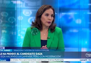 Patricia Juárez: Expresarle disculpas a Rafael López Aliaga a nombre del partido