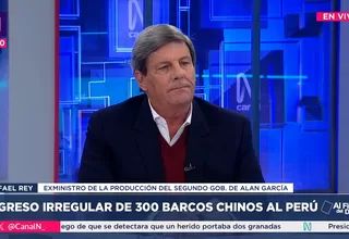 Rafael Rey criticó el ingreso irregular de 300 barcos chinos al Perú sin instalar el monitoreo satelital