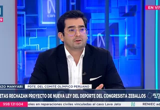 Renzo Manyari: La nueva Ley del Deporte va en contra de los estatutos de la Organización Mundial Antidopajes