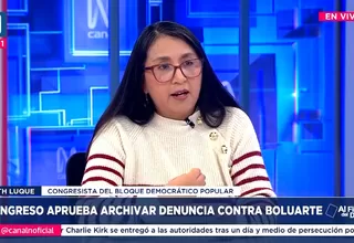 Ruth Luque: Estamos hablando de un delito gravísimo, Santiváñez nunca debió volver a ser ministro