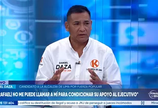 Samuel Daza: Rafael López Aliaga no me puede llamar para condicionar su apoyo al Ejecutivo