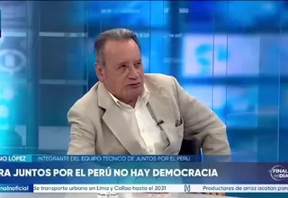 Sinesio López: Proponemos un presidencialismo que no esté intervenido excesivamente por el Congreso
