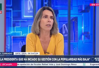 Urpi Torrado sobre Boluarte: Es la presidenta que ha iniciado su gestión con la popularidad más baja