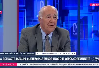 Víctor Andrés García Belaunde criticó duramente gestión de Dina Boluarte