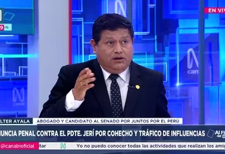 Walter Ayala: El caso Jerí es diferente al de Castillo