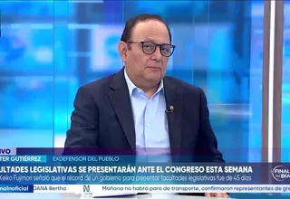Walter Gutiérrez: La delegación de facultades es en la práctica el voto de investidura