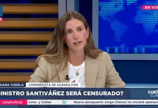 Adriana Tudela: Tengo dudas sobre los votos para censurar a Santiváñez