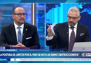 Alejandro Muñante sostuvo que Juntos por el Perú demuestra un "ánimo obstruccionista" respecto al pedido de facultades legislativas