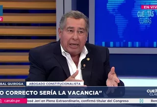 Aníbal Quiroga: Lo correcto sería la vacancia