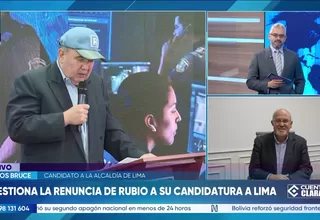Carlos Bruce: A López Aliaga le interesa el poder político, ni el Perú, ni Lima