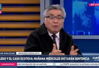César Nakazaki: Veo cero posibilidad que se le aplique la ley a Eliane Karp