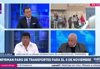 Confirman paro de transportistas para el 4 de noviembre