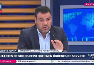 Guillermo Aliaga: No se puede hablar de copamiento de Somos Perú