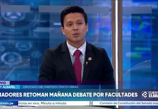 Henry Albañil: Respaldo la aprobación de los 20 puntos de facultades legislativas