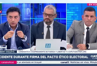 Incidente durante firma del Pacto Ético Electoral