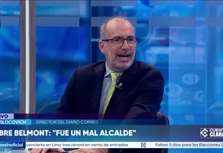 Iván Slocovich: Ricardo Belmont fue un mal alcalde de Lima