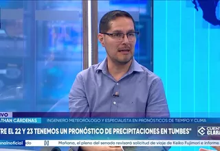 Jonathan Cárdenas prevé que se "adelante bastante" la temporada de lluvias en el país