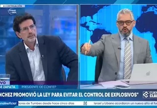 Jorge Zapata: Roberto Sánchez promovió la ley para evitar el control de explosivos