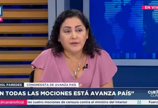 Karol Paredes: Santiváñez ya debió dar un paso al costado