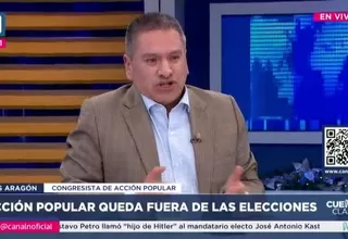 Luis Aragón: La decisión del JNE sobre Acción Popular es exagerada