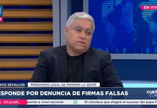 Marco Zevallos: No hemos contratado una fábrica de firmas 