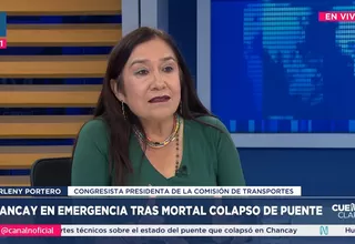 Marleny Portero sobre el colapso del puente Chancay: "El premier debe responder"