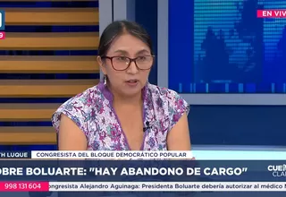 Ruth Luque: Hay abandono del cargo en el caso de Dina Boluarte