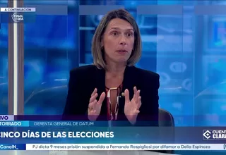 Urpi Torrado: A las 5 p. m. de este domingo 12 de abril se dará el flash electoral 