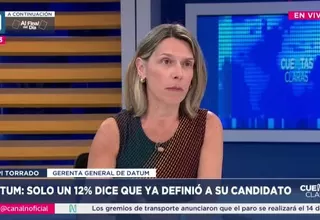 Urpi Torrado: Indecisos bajaron de 50% a 43%, esos puntos se están repartiendo entre principales candidatos