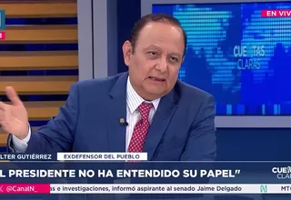 Walter Gutiérrez: José Jerí no ha entendido su papel como presidente