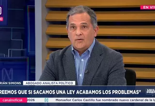 Adrián Simons: Creemos que si sacamos una ley acabamos los problemas