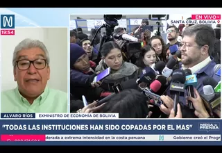 Álvaro Ríos sobre Evo Morales: "Debe aceptar que es un cadáver político"