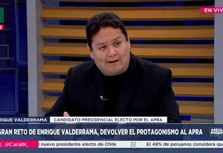 Enrique Valderrama: El APRA ahí tiene una posibilidad de recuperación