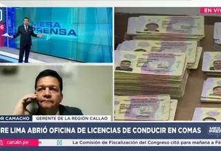 Igor Camacho se pronunció sobre nueva oficina para otorgar brevetes en Comas