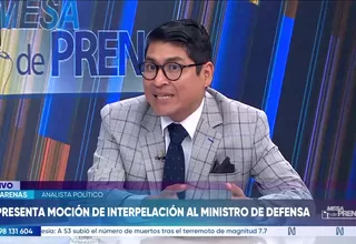 Iván Arenas: Quienes deberían ser interpelados deberían ser Juntos por el Perú