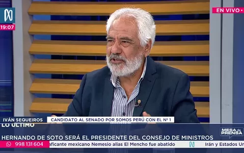 Iván Sequeiros: Algún condicionamiento habrá puesto Hernando de Soto