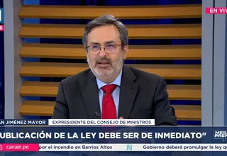 Juan Jiménez: Publicación de la ley debe ser inmediato