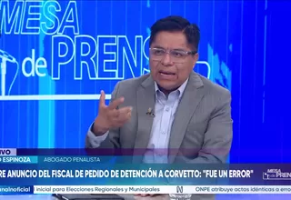 Julio Espinoza: La detención implica un alto grado de evasión