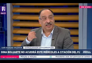 Luis Vargas Valdivia sobre Dina Boluarte: Ya puede ser investigada por la fiscalía
