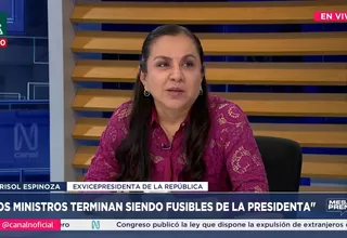 Marisol Espinoza: Los ministros terminan siendo fusibles de la presidenta