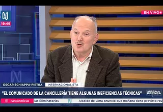 Óscar Schiappa Pietra: No hay fundamento para que la ONU intervenga